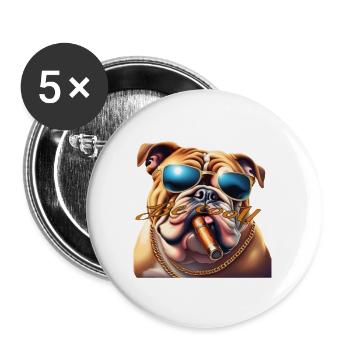 be cool - Buttons groß 56 mm (5er Pack) - Weiß - Vorne