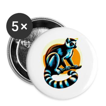 Lemur - Buttons large 2.2''/56 mm (5-pack) - white - Front