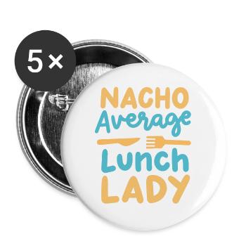 Mittagsdame Cinco de Mayo - Buttons groß 56 mm (5er Pack) - Weiß - Vorne