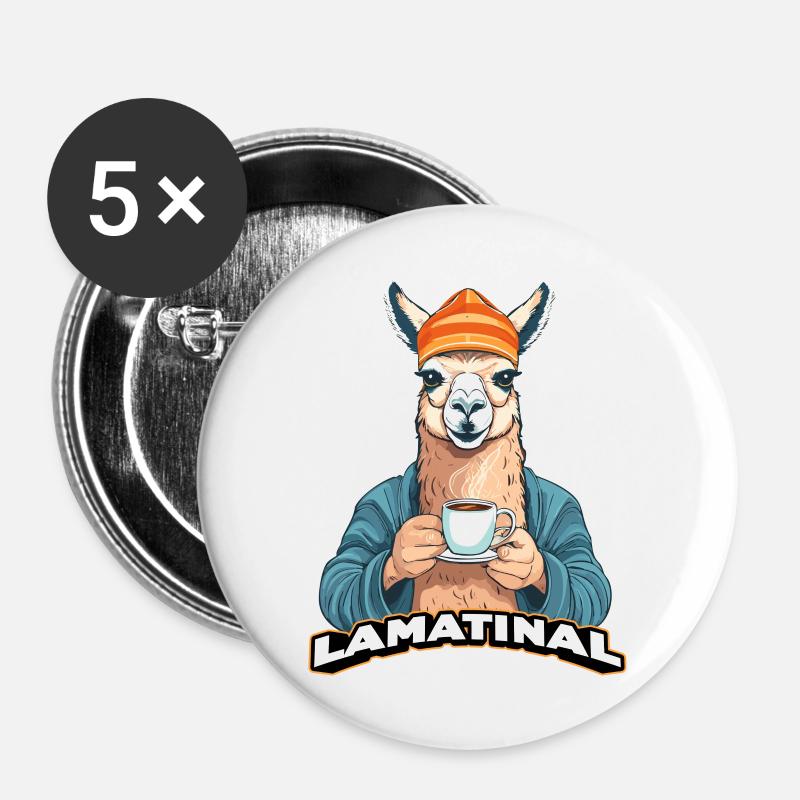 Lamatinal - Buttons large 2.2''/56 mm (5-pack) - white