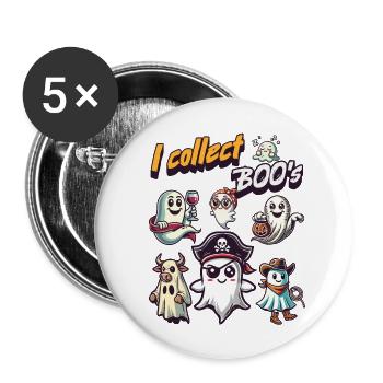 Funny Ghost Collectible Vintage Retro Design - Buttons large 2.2''/56 mm (5-pack) - white - Front
