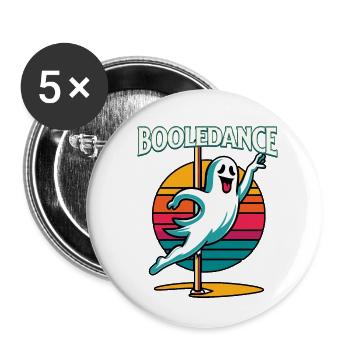 Funny Boolean Dance Saying Pole Dance Halloween - Buttons large 2.2''/56 mm (5-pack) - white - Front