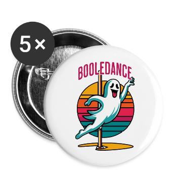 Funny Boolean Dance Saying Pole Dance Halloween - Buttons large 2.2''/56 mm (5-pack) - white - Front
