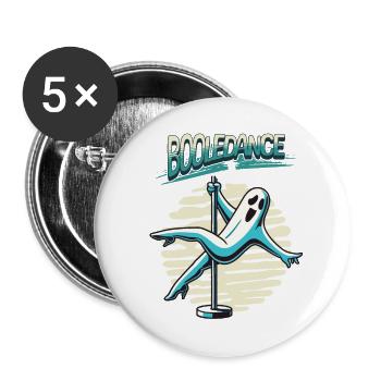 Funny Boolean Dance Saying Pole Dance Ghost - Buttons large 2.2''/56 mm (5-pack) - white - Front