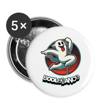 Funny Boolean Dance Saying Pole Dance Ghost - Buttons large 2.2''/56 mm (5-pack) - white - Front