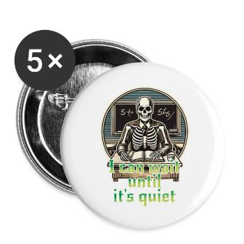 Drôle Enseignant Halloween Sarcasme Dire Design - Lot de 5 grands badges (56 mm) - blanc - Devant