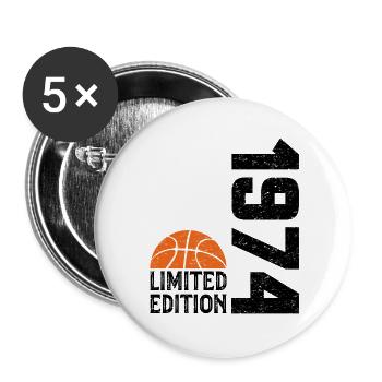 50th Anniversary 1974 Limited Edition Basketball - Buttons large 2.2''/56 mm (5-pack) - white - Front