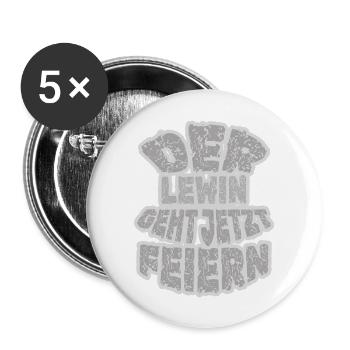 Lewin Lewin - Lot de 5 grands badges (56 mm) - blanc - Devant