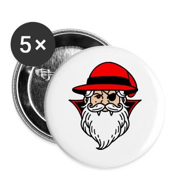 Santa's Halloween Costume - Buttons large 2.2''/56 mm (5-pack) - white - Front