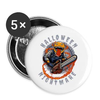 HALLOWEEN NIGHTMARE !! - Buttons large 2.2''/56 mm (5-pack) - white - Front
