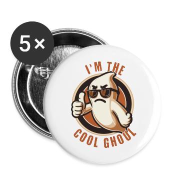 I'm The Cool Ghost Halloween Fun - Buttons large 2.2''/56 mm (5-pack) - white - Front