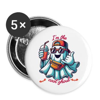 I'm the Cool Ghoul Ghost Friends - Buttons large 2.2''/56 mm (5-pack) - white - Front