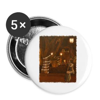 Night outing to La Catrina - Buttons large 2.2''/56 mm (5-pack) - white - Front
