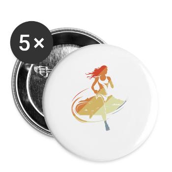 Runner Sketch - Buttons large 2.2''/56 mm (5-pack) - white - Front