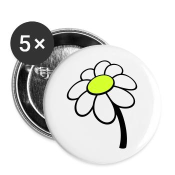 Small Marguerite Flower White Decorative Beautiful Nature - Buttons large 2.2''/56 mm (5-pack) - white - Front