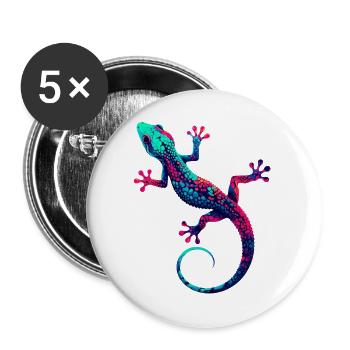 Gecko - Buttons large 2.2''/56 mm (5-pack) - white - Front