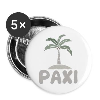 Paxi comme Paxi - Lot de 5 grands badges (56 mm) - blanc - Devant
