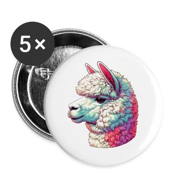 Alpaca - Buttons large 2.2''/56 mm (5-pack) - white - Front