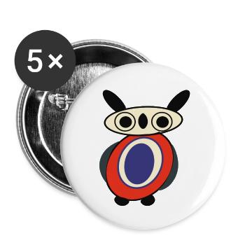 Baumschnupper - Buttons groß 56 mm (5er Pack) - Weiß - Vorne
