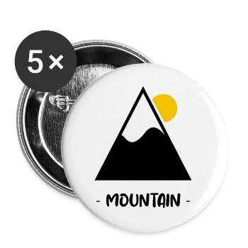I CAN'T. SKI. SKI. RACKET. SNOW. SNOWBOARDING - Buttons large 2.2''/56 mm (5-pack) - white - Front
