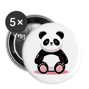 Panda - Buttons large 2.2''/56 mm (5-pack) - white - Front