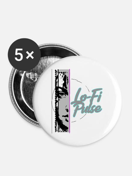 lofi2 - Buttons groß 56 mm (5er Pack) - Weiß