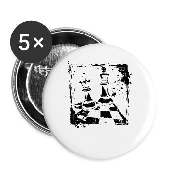 Chess - Buttons large 2.2''/56 mm (5-pack) - white - Front