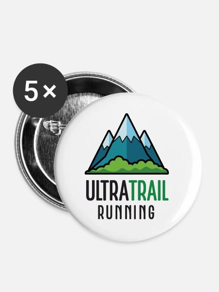 Ultra-Trailrunning - Buttons groß 56 mm (5er Pack) - Weiß
