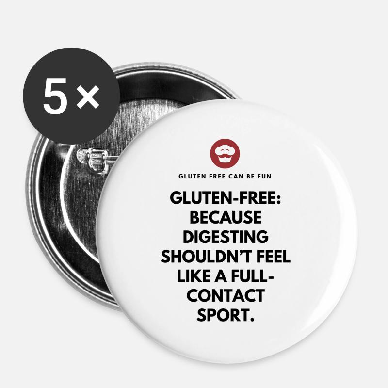 Full-Contact-Free - Buttons large 2.2''/56 mm (5-pack) - white