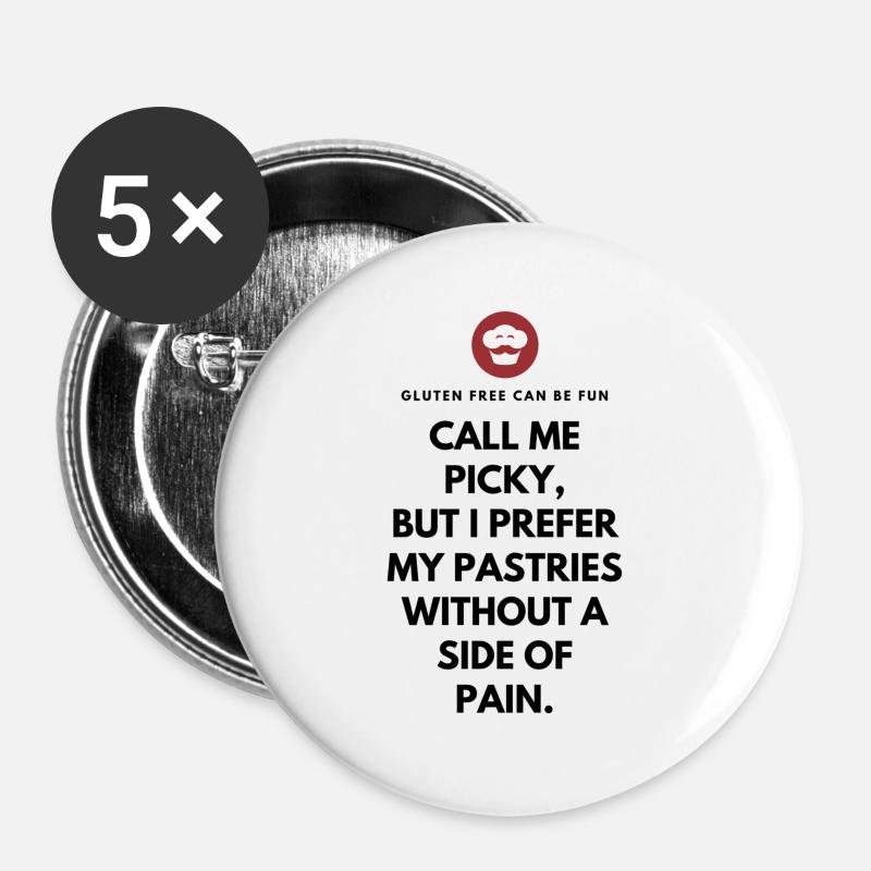 Pain-Free Pastry - Buttons large 2.2''/56 mm (5-pack) - white