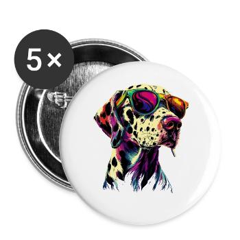 Dalmatian Dog Lover I Love Dalmatians - Buttons large 2.2''/56 mm (5-pack) - white - Front