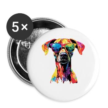 Rhodesian Ridgeback Hunting Dog Dogs Pride Ridgeback - Buttons large 2.2''/56 mm (5-pack) - white - Front