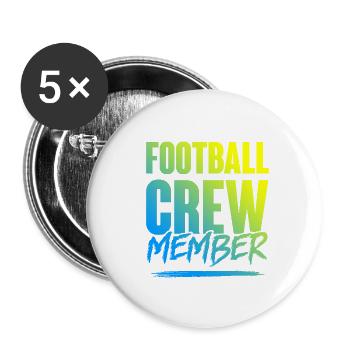 Équipe de football - Lot de 5 grands badges (56 mm) - blanc - Devant