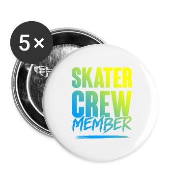 Équipe de patineurs - Lot de 5 grands badges (56 mm) - blanc - Devant