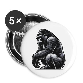 Gorilla - Buttons large 2.2''/56 mm (5-pack) - white - Front