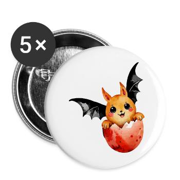 Bat Easter Watercolor - Buttons large 2.2''/56 mm (5-pack) - white - Front