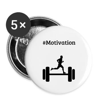 Motivation - Buttons groß 56 mm (5er Pack) - Weiß - Vorne