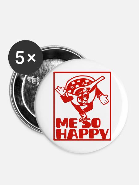 Miso Happy Suppe - Buttons groß 56 mm (5er Pack) - Weiß