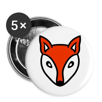 Fox, Red Fox, Wild, Animal, Smart, Forest, Face, Head - Buttons large 2.2''/56 mm (5-pack) - white - Front