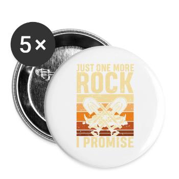 Just one more rock i promise geology - Buttons groß 56 mm (5er Pack) - Weiß - Vorne
