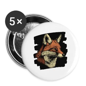 Fox - Buttons large 2.2''/56 mm (5-pack) - white - Front