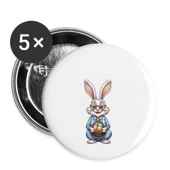 Grandpa Grandpa Easter Saying Gift - Buttons large 2.2''/56 mm (5-pack) - white - Front