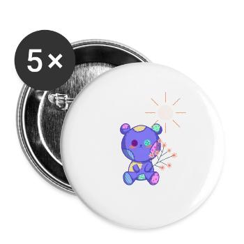 Good Morning Sunshine - Buttons large 2.2''/56 mm (5-pack) - white - Front