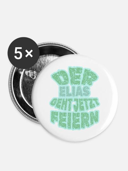 Elias Elias - Buttons groß 56 mm (5er Pack) - Weiß