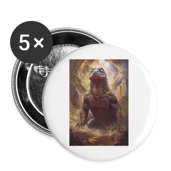 Dirawong Australien Mythologie Geschenk - Buttons groß 56 mm (5er Pack) - Weiß - Vorne