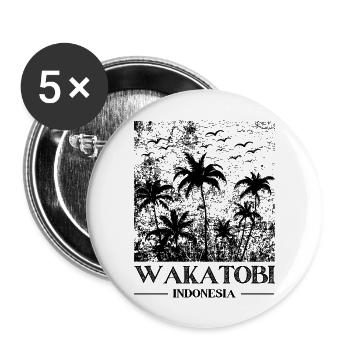 Wakatobi Indonesia - Buttons large 2.2''/56 mm (5-pack) - white - Front