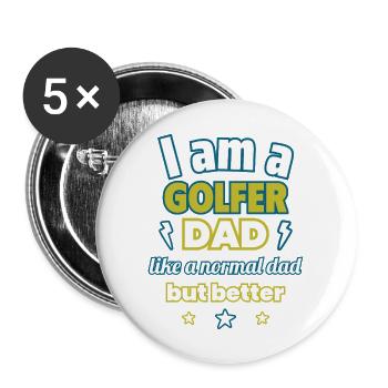 Dad GOLFER,Father's Day Gift,Golf,Sports - Buttons large 2.2''/56 mm (5-pack) - white - Front