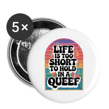 Rainbow Arch Frame Silhouette - Buttons groß 56 mm (5er Pack) - Weiß - Vorne