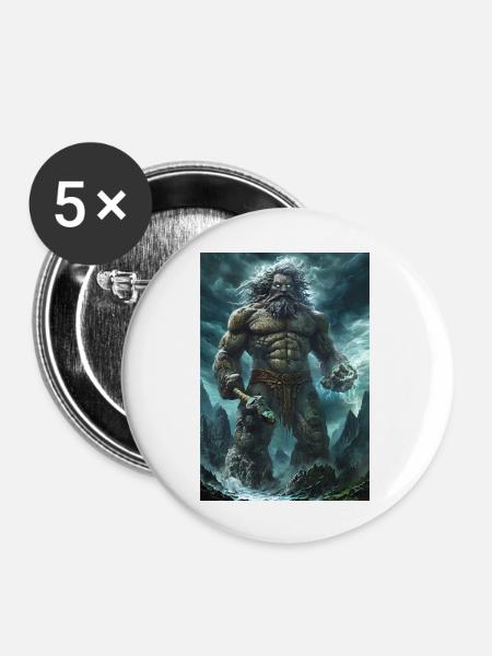 Riese Giant Geschenk - Buttons groß 56 mm (5er Pack) - Weiß