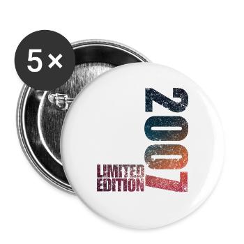 Édition Limitée 2007 18ème Cadeau d’Anniversaire - Lot de 5 grands badges (56 mm) - blanc - Devant
